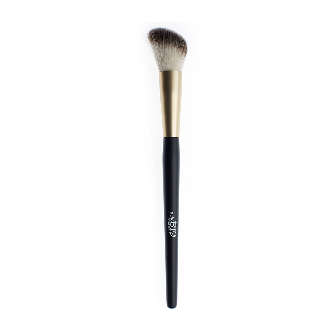 Пензель для рум'ян та бронзера PuroBio Cosmetics Brush No 02, синтетичний ворс, 1 шт
